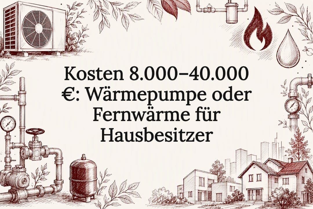Kosten 8.000–40.000 €: Wärmepumpe oder Fernwärme für Hausbesitzer