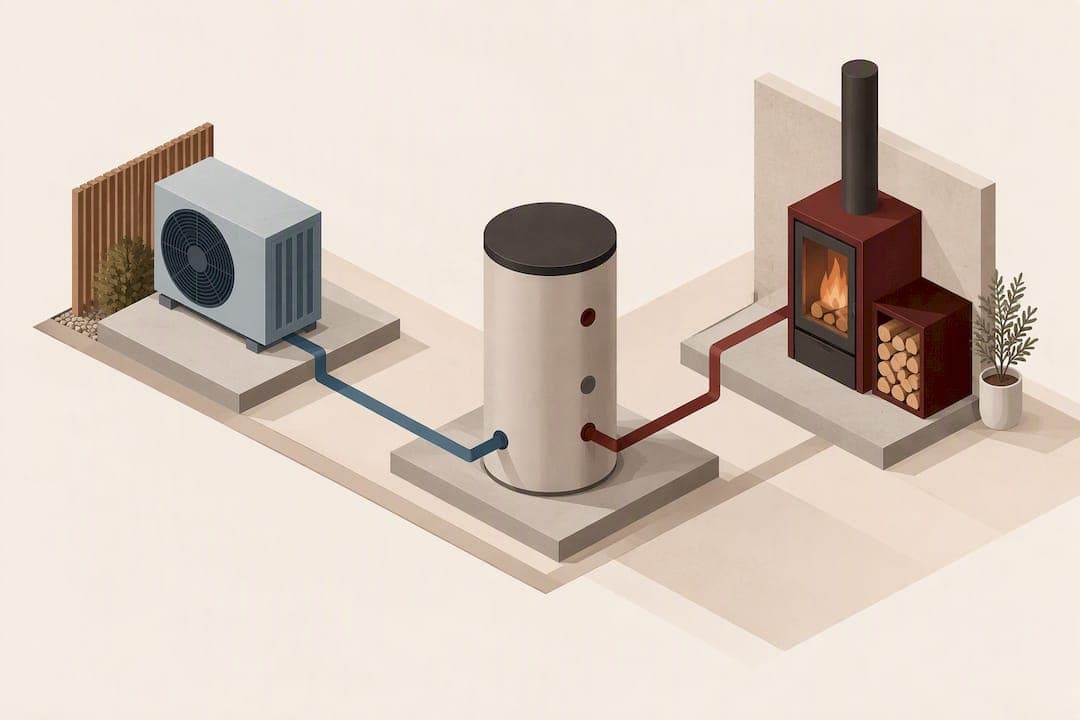 Kaminofen und Wärmepumpe kombinieren: Was wirklich funktioniert